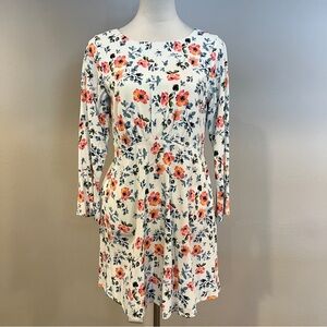 Loft Floral‎ Print long sleeves mini Dress size 0